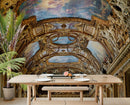 Art The Louvre Museum Paris France Golden Ceilings Wallpaper. Musee du Louvre