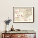 Vintage Railroad Map of Texas 1882