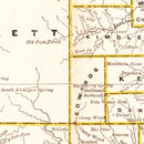 Vintage Railroad Map of Texas 1882