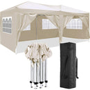 10'x20' Folding Canopy with 6 Removable Sidewalls Outdoor Event Shelter UPF 50+ Gazebo Portable Tents for Parties Beach Camping Wedding EZ Pop Up Canopy