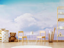 Pastel Sky and Clouds Kids Wallpaper Mural - Dreamy Nursery Peel and Stick Wallpaper.