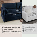 Oversized Deep Seat Sectional Cloud Sofa Sleeper with 3 Ottomans & Soft Pillows, Modular Couch Bed, Blue Chenille, 109.45 Inches