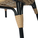 New Grid Style  PE Wicker Weaving Patio Egg Chair with Natural Color Rattan Beige Cushion