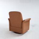 Swivel Accent Chair Modern Barrel Armchair with Wood Base for Bedroom Reading Waiting Living Room