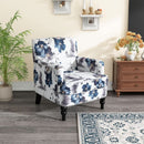 Boaz Floral Print Fabric Club Chair 32 Inch Depth Polyester