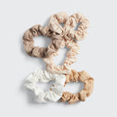 Cream Knit Scrunchies 5pc Set