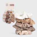 Cream Knit Scrunchies 5pc Set