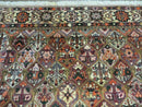 Antique Persian Bakhtiari Rug 7x10 - Multicolor Repeated Panel Design - Vegetable Dyed Rug - Hand Knotted Wool Room Sized Oriental Carpet 7 x 10 Rug