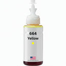 US Remanufactured for Epson 664 (T664420-S) 70ml Yellow High Yield Ink Bottle Made in the USA, T664420-S