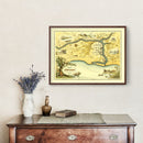 Vintage Map of Chicago, Illinois 1933