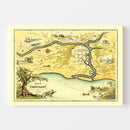 Vintage Map of Chicago, Illinois 1933