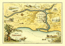 Vintage Map of Chicago, Illinois 1933