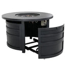 Darcy Aluminum Round Firepit Table