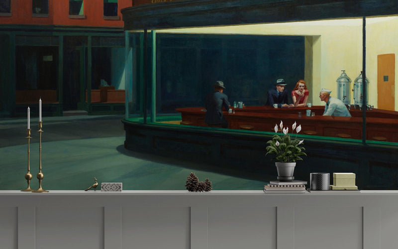 Nighthawks Painting Wallpaper. Painting by Edward Hopper.