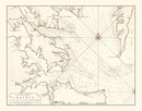 Vintage Map of Virginia 1742