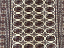 Pakistani Turkoman Rug 6x9, Cream and Red Hand Knotted Wool Oriental Carpet, Yamud Rug, Tribal Rug 6 x 9, Bohemian Area Rug, Bokhara Rug
