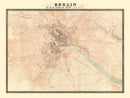 Vintage Map of Berlin, Germany 1843