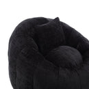 COOLMORE Modern Extra Large Round Bean Bag Chair with Footrest for Living Room, Chenille Fabric Lazy Sofa with Pillow for Adults, Teenagers,Child, Suitable for Bedroom, Dormitory, Study Room