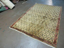 4' X 6' Handmade Indian Allover Wool Rug Camel Hair Color