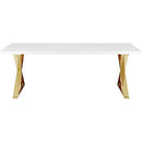 White Gold Sector 87 Inch Modern Dining Table Home