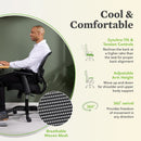 Wave Ergonomic Mesh Office Desk Chair With Lumbar Support