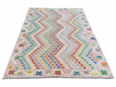 Pink Kilim Rug 6x8 Colorful Turkish Kilim Rug 6 x 8 Flat Weave Kilim Playful Kilim Multicolor Anatolian Chobi New Kilim