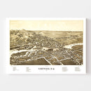 Vintage Map of Carthage, New York 1888
