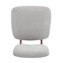 [Set of 2] Modern Lounge Chair with Polyester Upholstery, Sturdy Wood Base With Walnut Finish, Minimalist and Stylish Accent Seating for Living Room, Bedroom, or Office