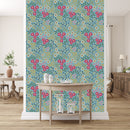 Voguish Blue Floral Wallpaper Vogue