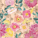 Contemporary Modern Pink Floral Wallpaper