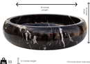 Bros Black Marble Sink