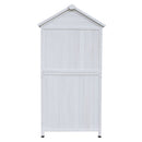 67' White Fir Wood Storage Shed with Double Doors