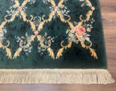 Karastan Garden of Eden Rug 4x6, Green Savonnerie 509/1733, Original Discontinued Vintage Karastan Carpet