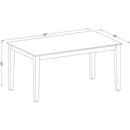 7 Piece Dining Table Set With 6 Chairs Modern Style