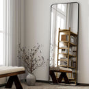 56 Inch Floor Standing Mirror With Black Aluminum Frame