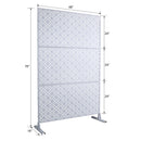 Outdoor & Indoor Privacy Screen Metal Privacy Screen 76' H×48' W, Freestanding Decorative Privacy Screen for Deck Balcony Patio, Privacy Fence Panels for Outside Lawn Garden PS107 WHITE