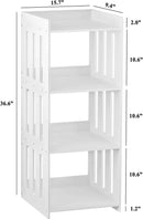 4 Tier White Bookshelf Ideal For Small Spaces Storage Room