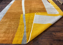 Modern Tibetan Rug 9x10, Wool Handmade Tibetan Area Rug, Abstract Multicolor