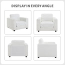 39 Inch Oversized Chenille Upholstered Accent Chair