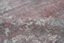 Handmade 6.6x8 Modern Abstract Red and Gray Viscose Rug
