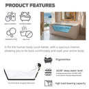 Nuvia Veloria 67-Inch 7-Jets Hydrotherapy Whirlpool Bathtub With Glass Panel (SAK25480)