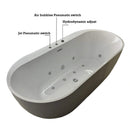 Nuvia Cascade 67-Inch Whirlpool Air Bath Soaking Tub With Adjustable Air Blower [No Faucet] (SAK68427)
