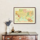 Vintage Map of Ukraine 1943