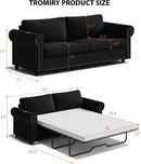 Queen Sleeper Sofa Bed Black Ergonomic Contemporary