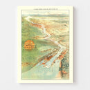 Vintage Map of Portland, Oregon 1896
