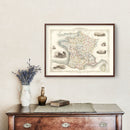 Vintage Map of France 1851