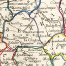 Vintage Map of France 1851