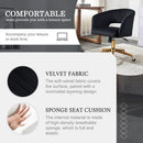 Velvet Home Office Chair 360 Degree Swivel Black Lux Velvet