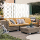 Outdoor & Indoor Privacy Screen Metal Privacy Screen 76' H×48' W, Freestanding Decorative Privacy Screen for Deck Balcony Patio, Privacy Fence Panels for Outside Lawn Garden PS112 WHITE