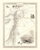 Vintage Map of Syria 1851